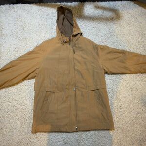 Gallery Men's Beige Hooded Raincoat
